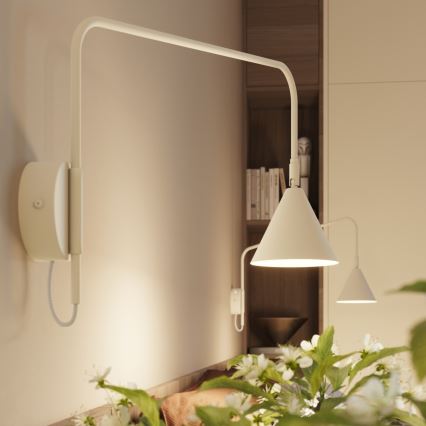 Wandlamp NOX 1xE14/10W/230V crème