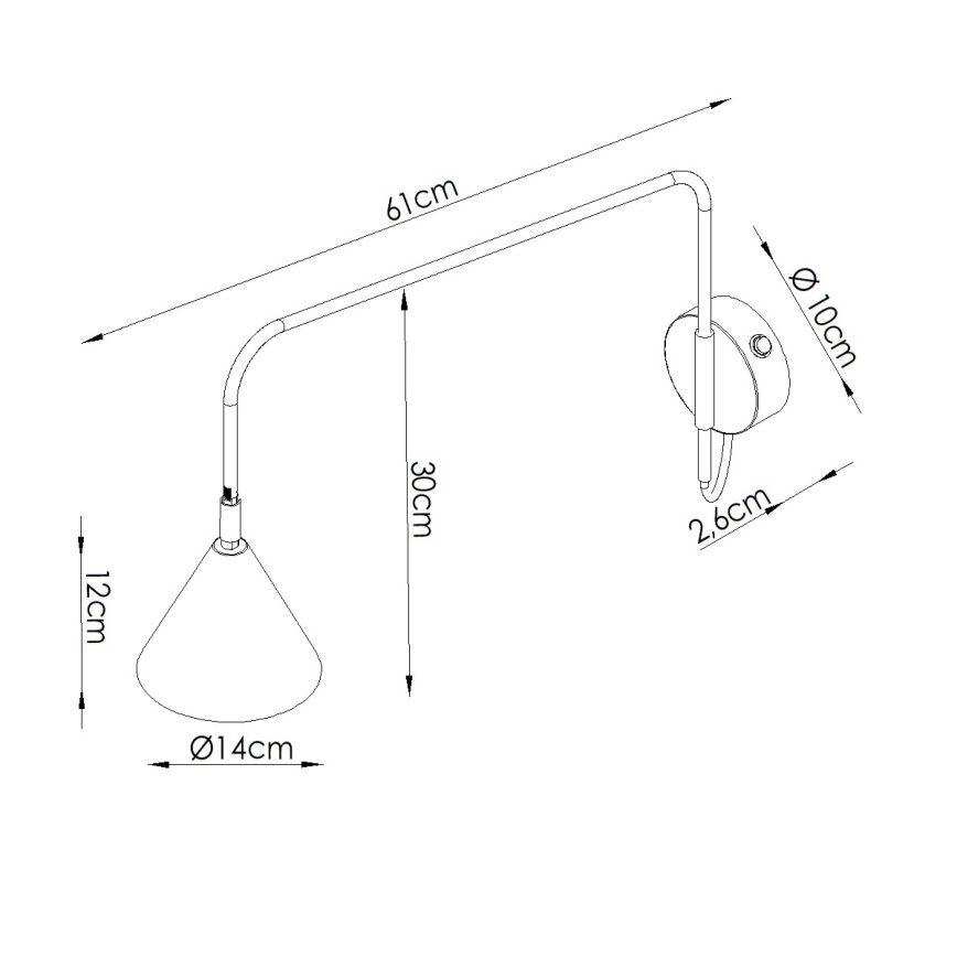 Wandlamp NOX 1xE14/10W/230V crème