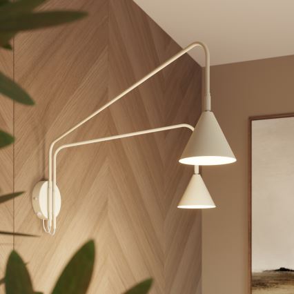 Wandlamp NOX 2xE14/10W/230V crèmekleurig