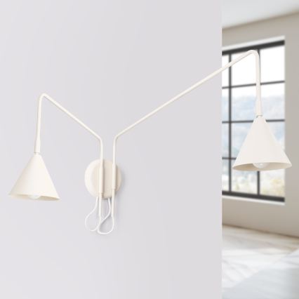 Wandlamp NOX 2xE14/10W/230V crèmekleurig