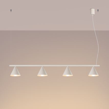 Pendellamp met kabel NOX 4xE14/10W/230V crème