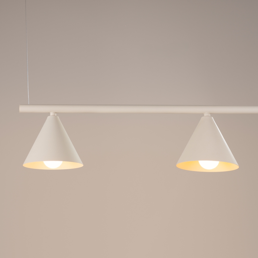 Pendellamp met kabel NOX 4xE14/10W/230V crème