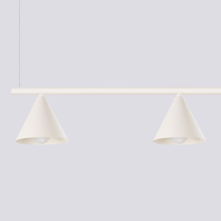 Pendellamp met kabel NOX 4xE14/10W/230V crème