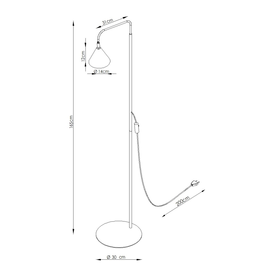 Vloerlamp NOX 1xE14/10W/230V crème