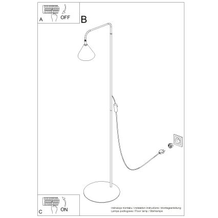 Vloerlamp NOX 1xE14/10W/230V crème