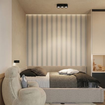 Wandlamp AURA 1xGX53/10W/230V zwart