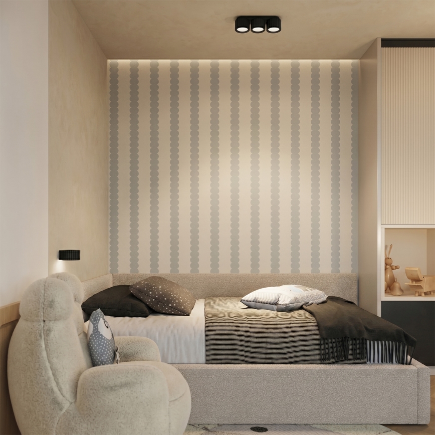 Wandlamp AURA 1xGX53/10W/230V zwart