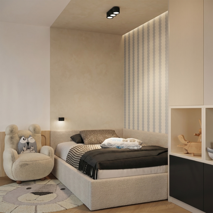 Wandlamp AURA 1xGX53/10W/230V zwart