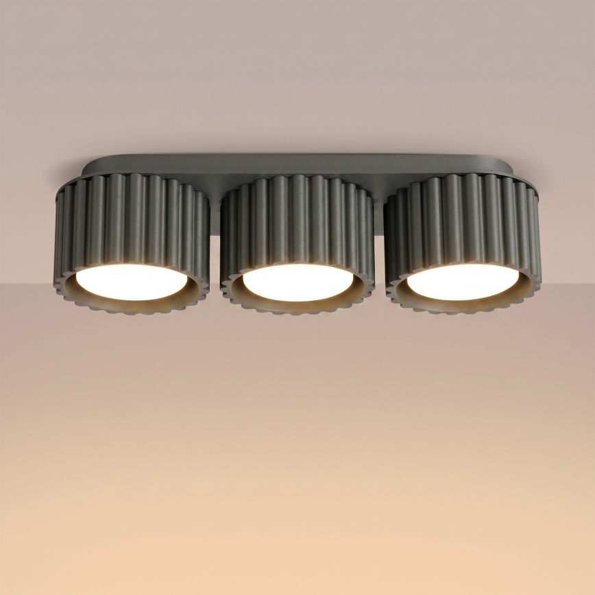 Spotarmatuur AURA 3xGX53/10W/230V zwart