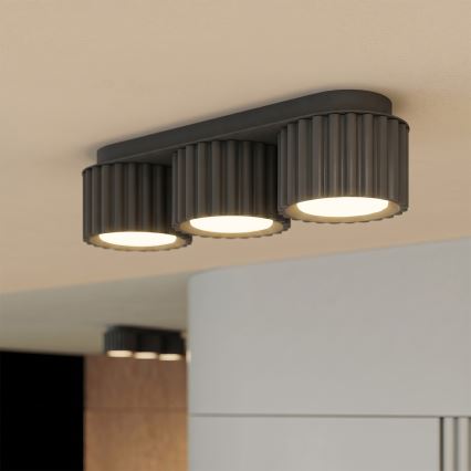 Spotarmatuur AURA 3xGX53/10W/230V zwart