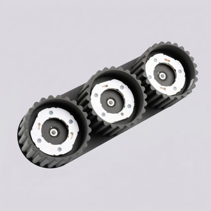 Spotarmatuur AURA 3xGX53/10W/230V zwart