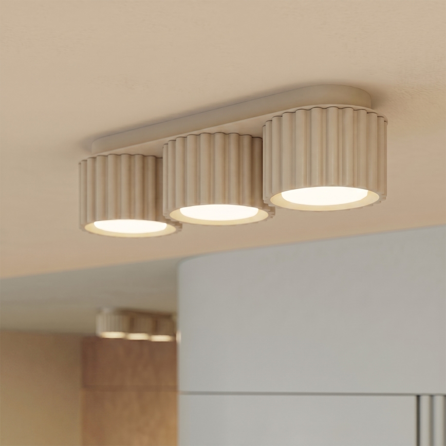 Plafondspot AURA 3xGX53/10W/230V crèmekleurig