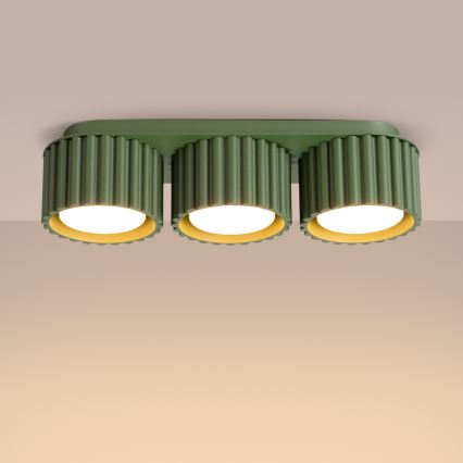 Spotlamp AURA 3xGX53/10W/230V groen