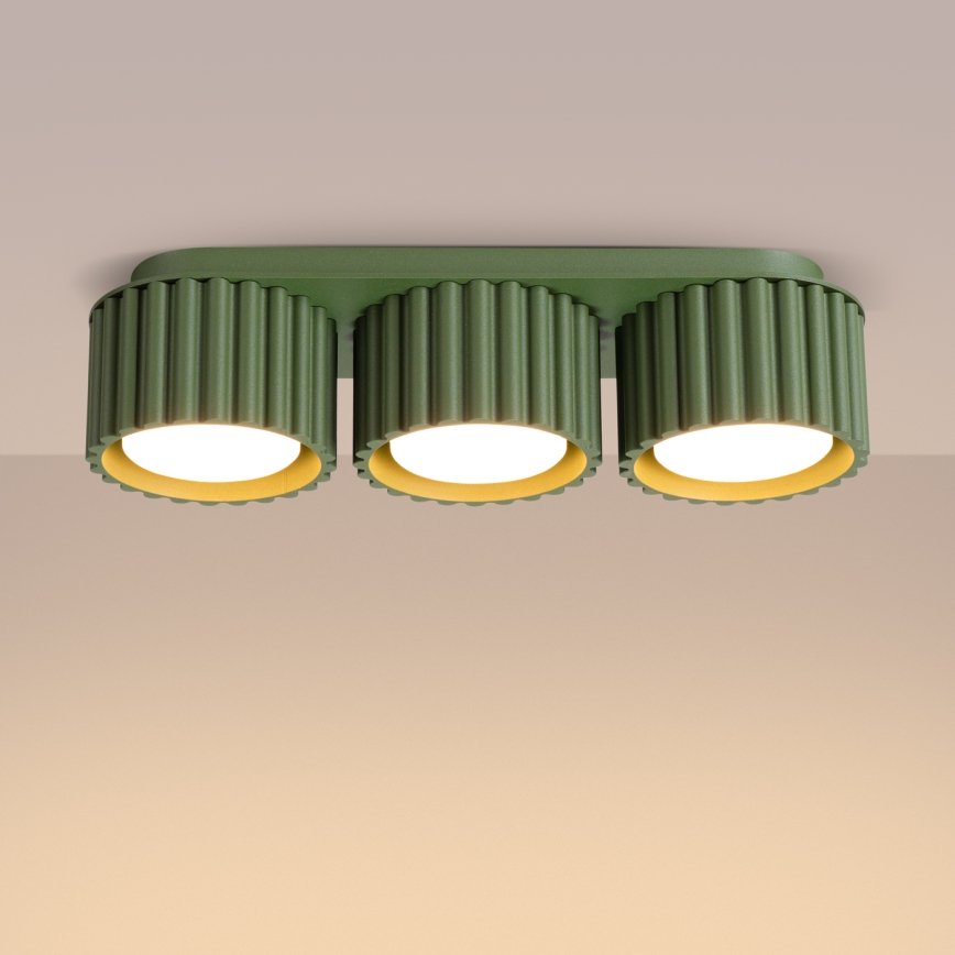 Spotlamp AURA 3xGX53/10W/230V groen