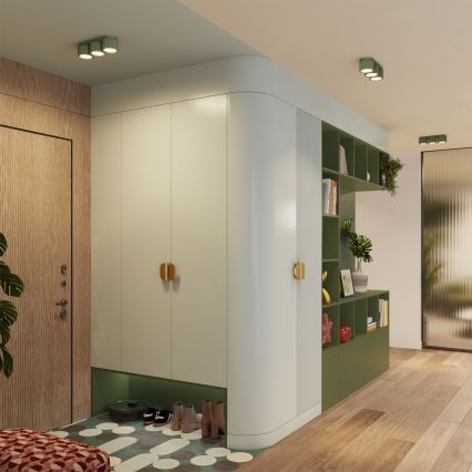 Spotlamp AURA 3xGX53/10W/230V groen