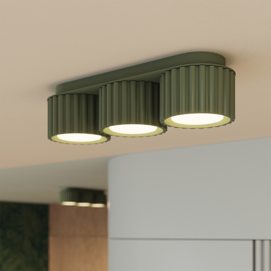 Spotlamp AURA 3xGX53/10W/230V groen