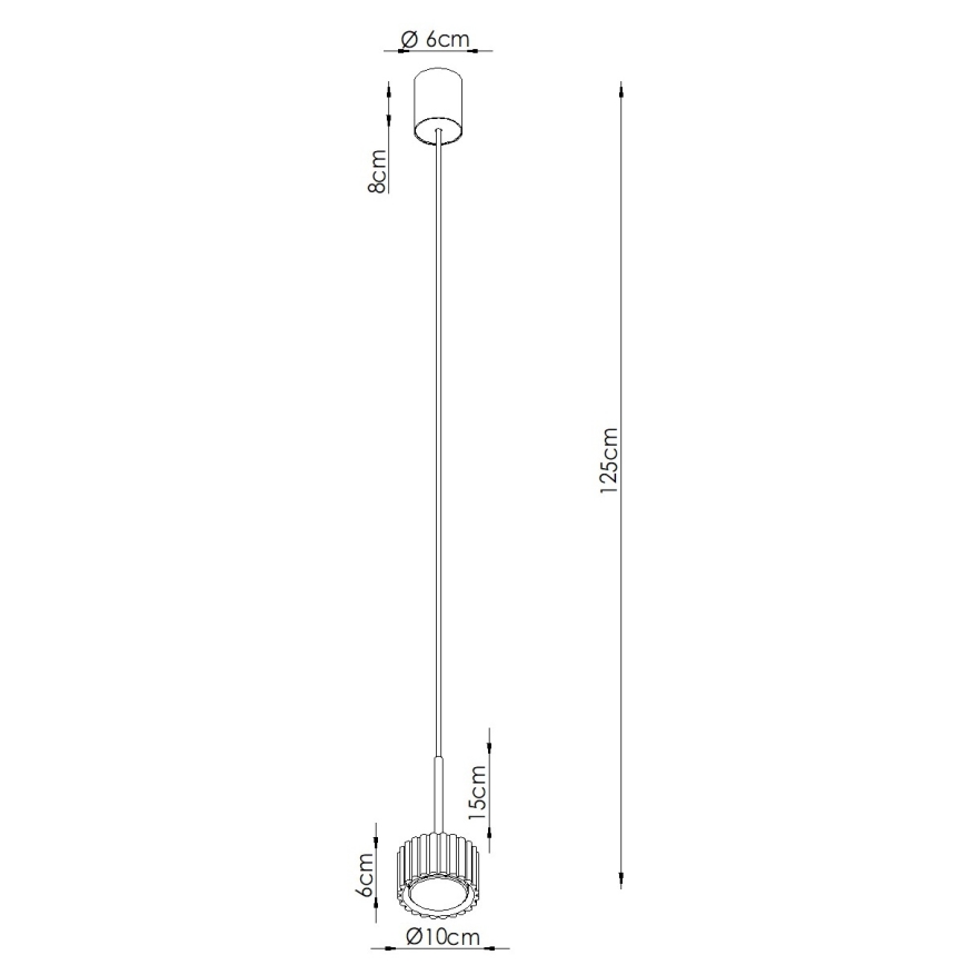Hanglamp met kabel AURA 1xGX53/10W/230V wit