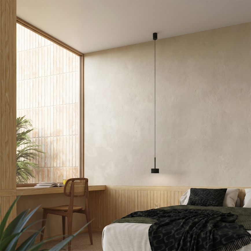 Hanglamp aan kabel AURA 1xGX53/10W/230V zwart