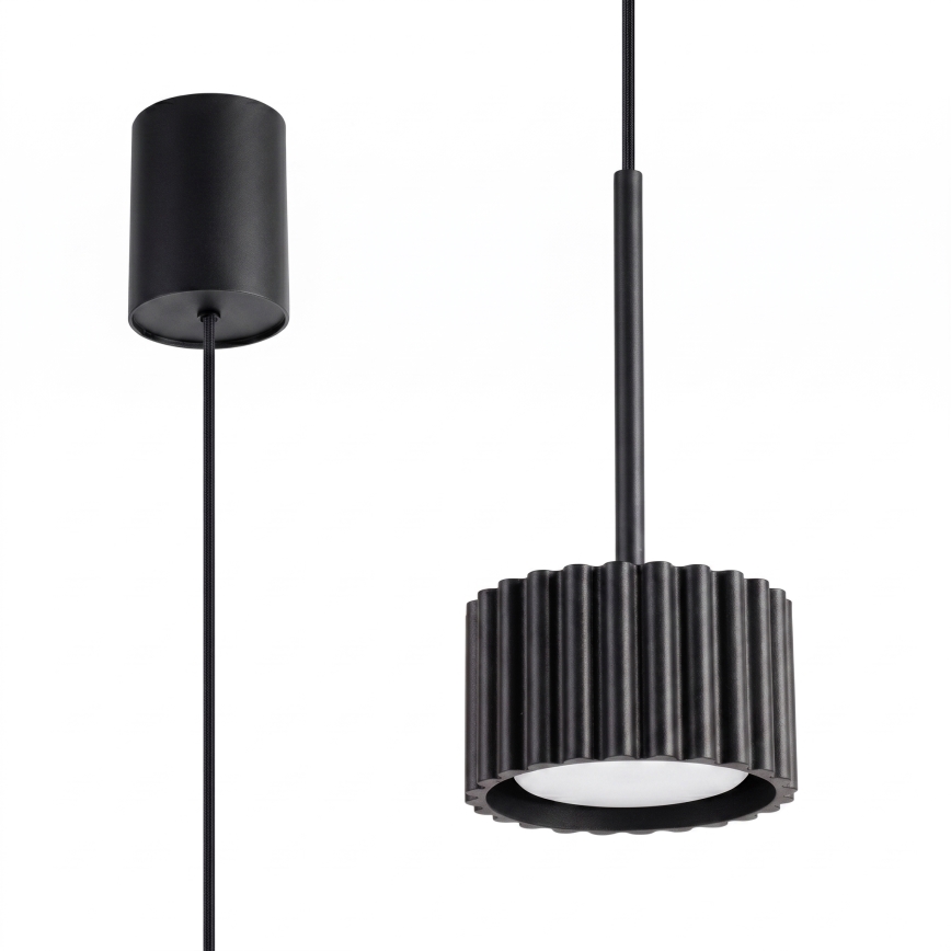 Hanglamp aan kabel AURA 1xGX53/10W/230V zwart