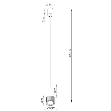 Hanglamp met kabel AURA 1xGX53/10W/230V groen