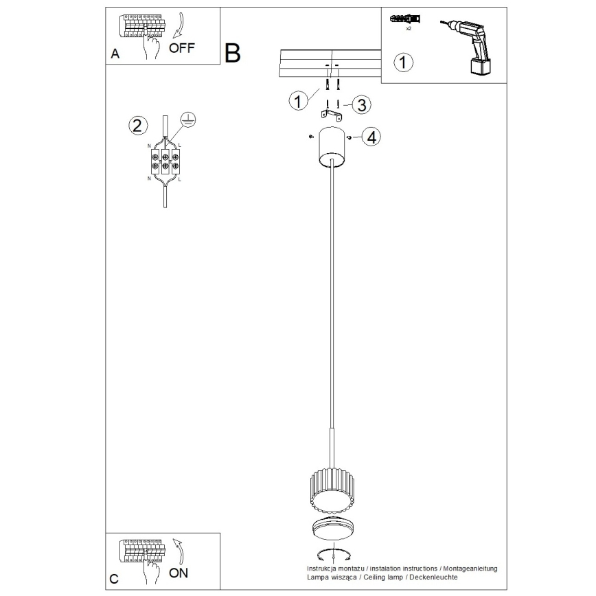 Hanglamp aan kabel AURA 1xGX53/10W/230V taupe
