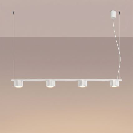 Hanglamp aan kabel AURA 4xGX53/10W/230V wit
