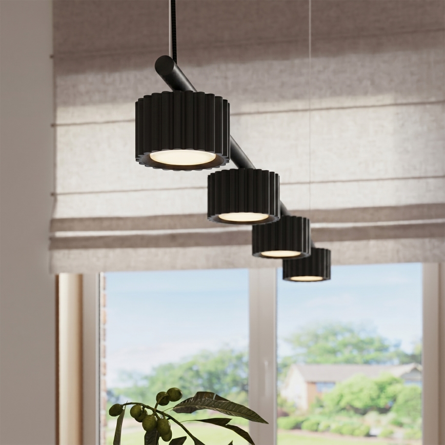 Hanglamp met kabel AURA 4xGX53/10W/230V zwart