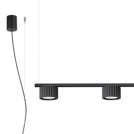 Hanglamp met kabel AURA 4xGX53/10W/230V zwart