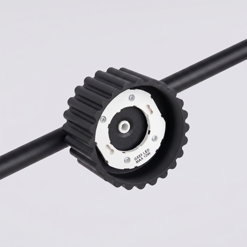 Hanglamp met kabel AURA 4xGX53/10W/230V zwart