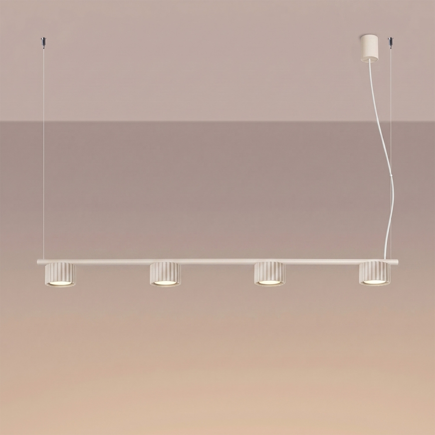 Hanglamp aan kabel AURA 4xGX53/10W/230V crème