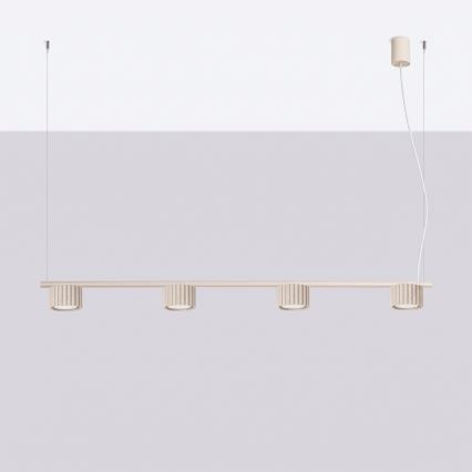 Hanglamp aan kabel AURA 4xGX53/10W/230V crème