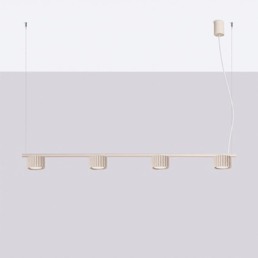 Hanglamp aan kabel AURA 4xGX53/10W/230V crème