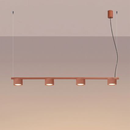 Hanglamp aan kabel AURA 4xGX53/10W/230V rood