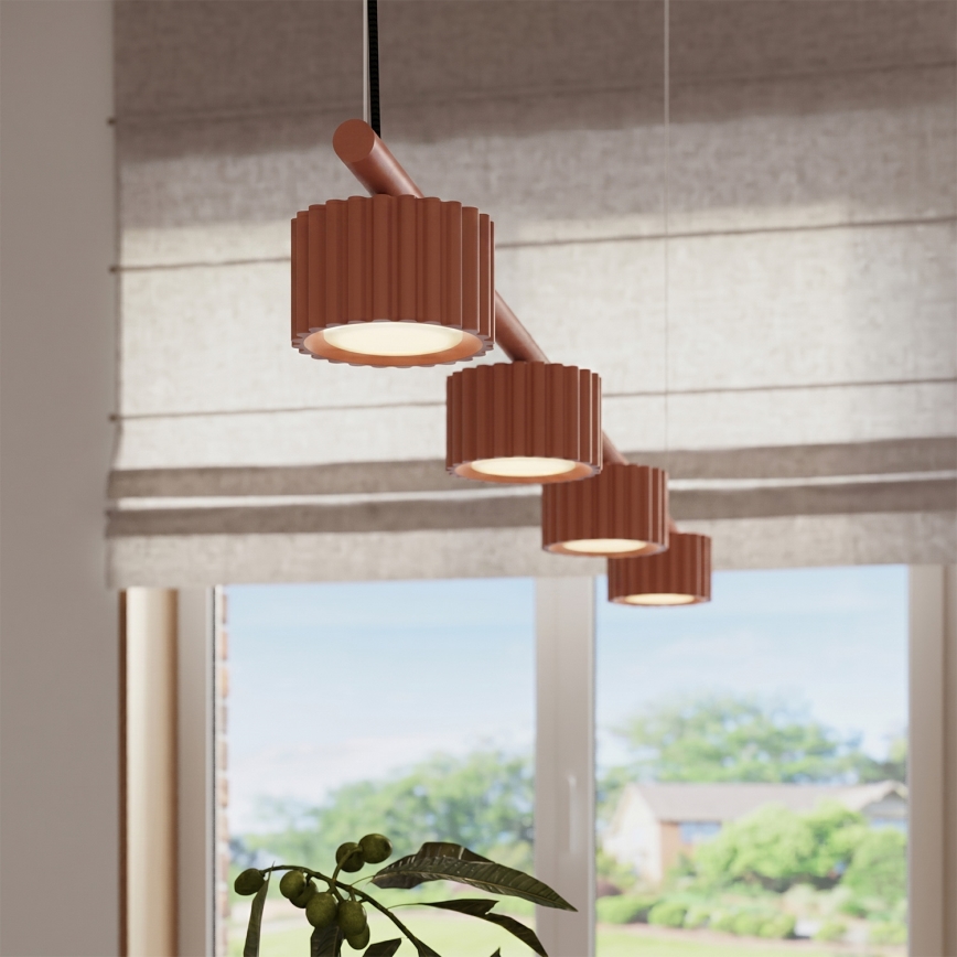 Hanglamp aan kabel AURA 4xGX53/10W/230V rood
