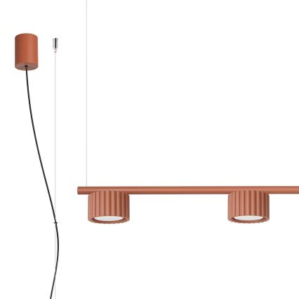 Hanglamp aan kabel AURA 4xGX53/10W/230V rood