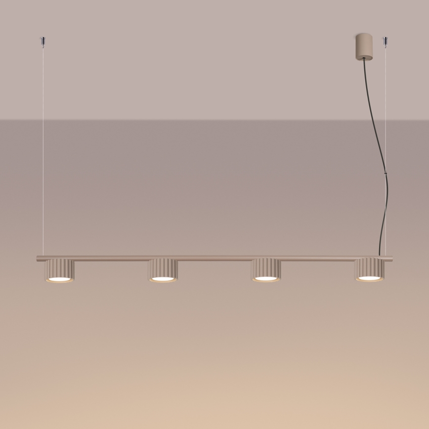 Hanglamp aan kabel AURA 4xGX53/10W/230V taupe