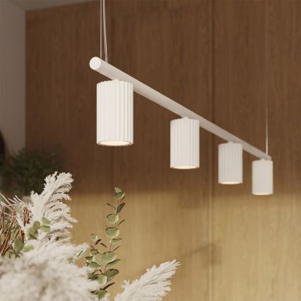 Hanglamp aan kabel KARBON 4xGU10/10W/230V wit