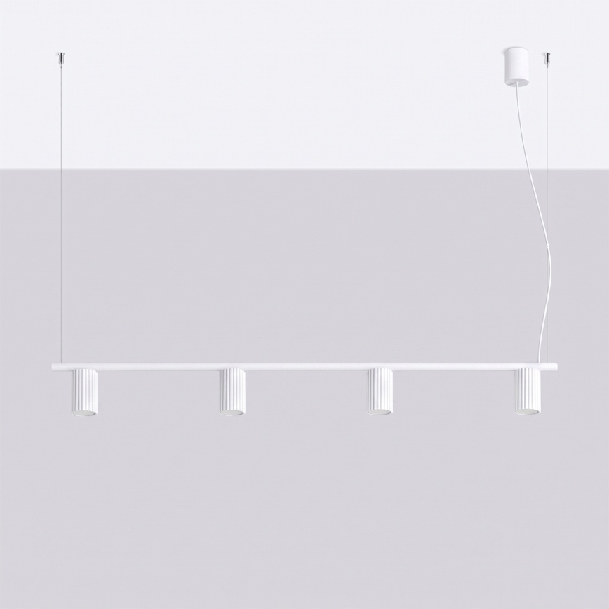 Hanglamp aan kabel KARBON 4xGU10/10W/230V wit