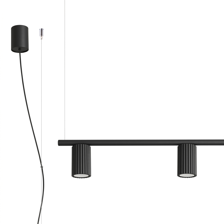 Hanglamp met kabel KARBON 4xGU10/10W/230V zwart