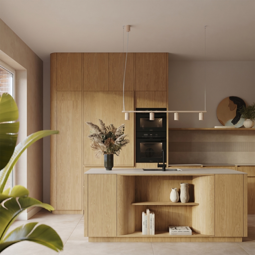 Hanglamp aan kabel KARBON 4xGU10/10W/230V crèmekleurig