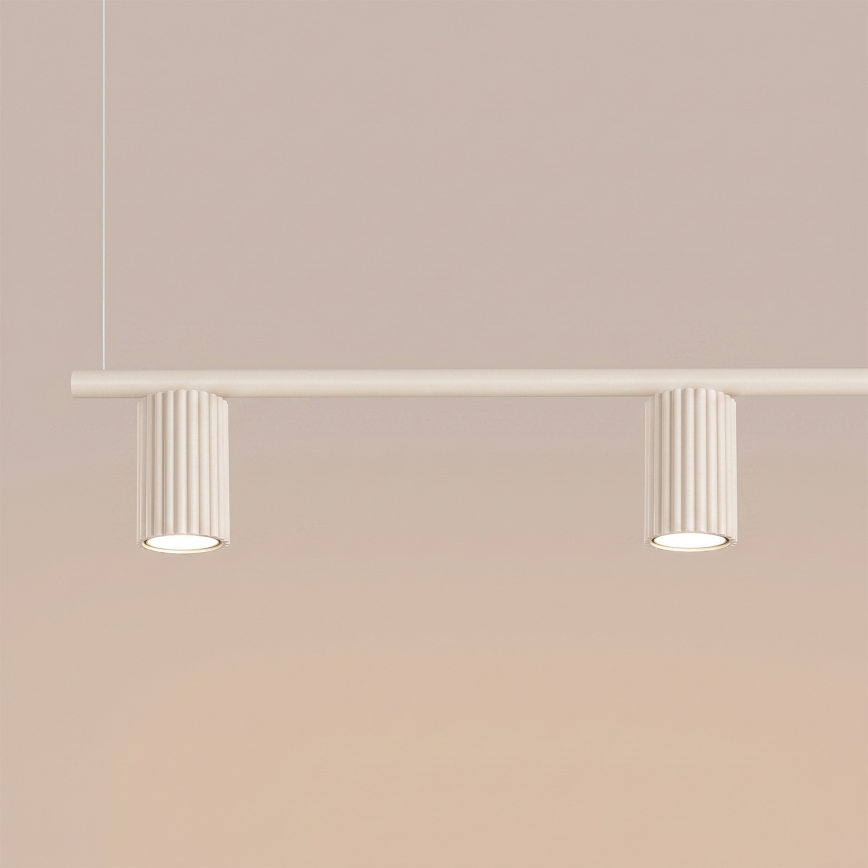 Hanglamp aan kabel KARBON 4xGU10/10W/230V crèmekleurig
