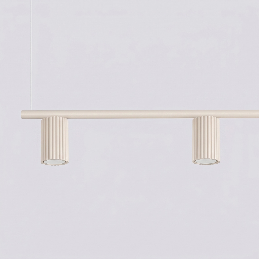 Hanglamp aan kabel KARBON 4xGU10/10W/230V crèmekleurig