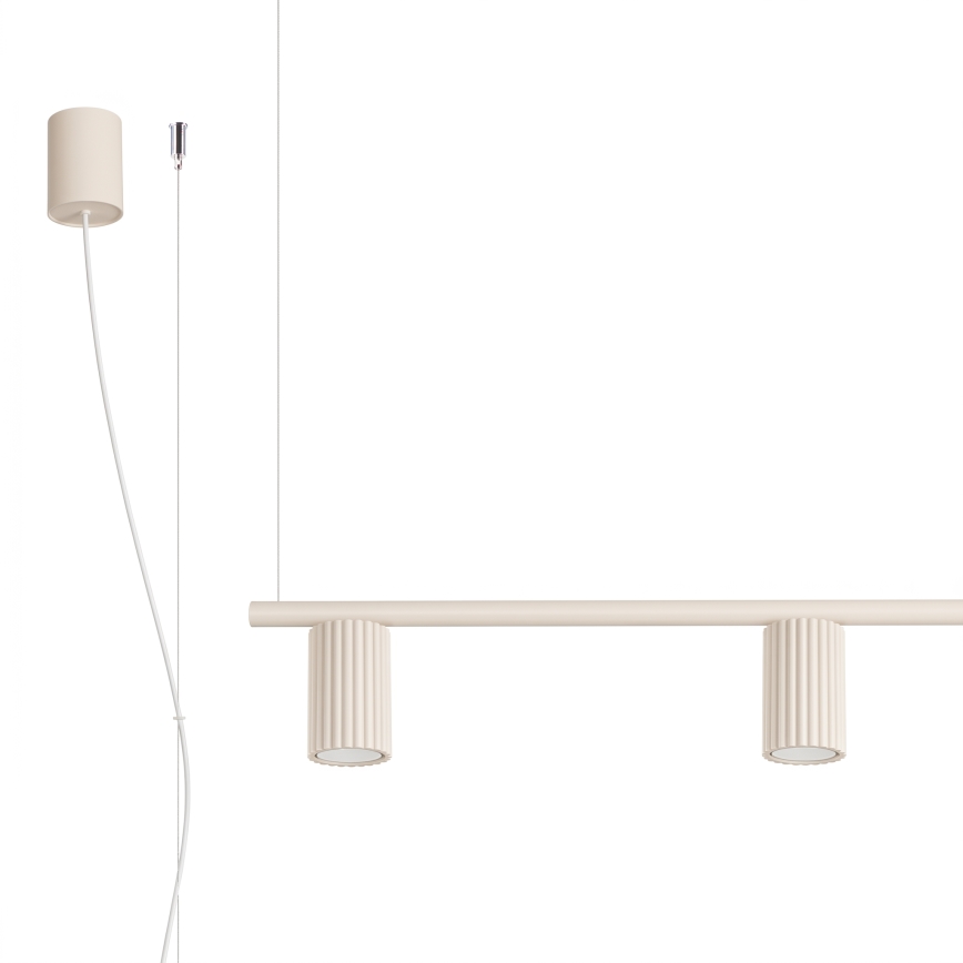 Hanglamp aan kabel KARBON 4xGU10/10W/230V crèmekleurig