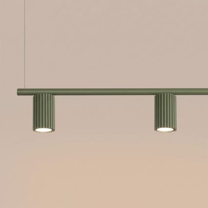 Hanglamp aan kabel KARBON 4xGU10/10W/230V groen