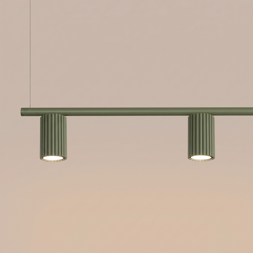 Hanglamp aan kabel KARBON 4xGU10/10W/230V groen