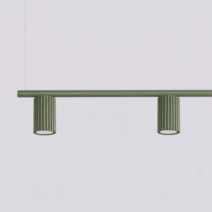 Hanglamp aan kabel KARBON 4xGU10/10W/230V groen