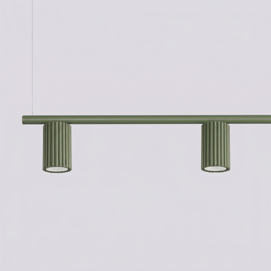 Hanglamp aan kabel KARBON 4xGU10/10W/230V groen