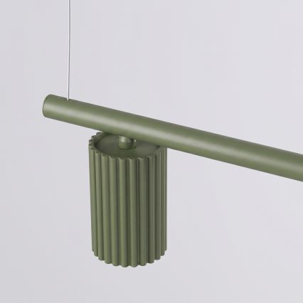 Hanglamp aan kabel KARBON 4xGU10/10W/230V groen