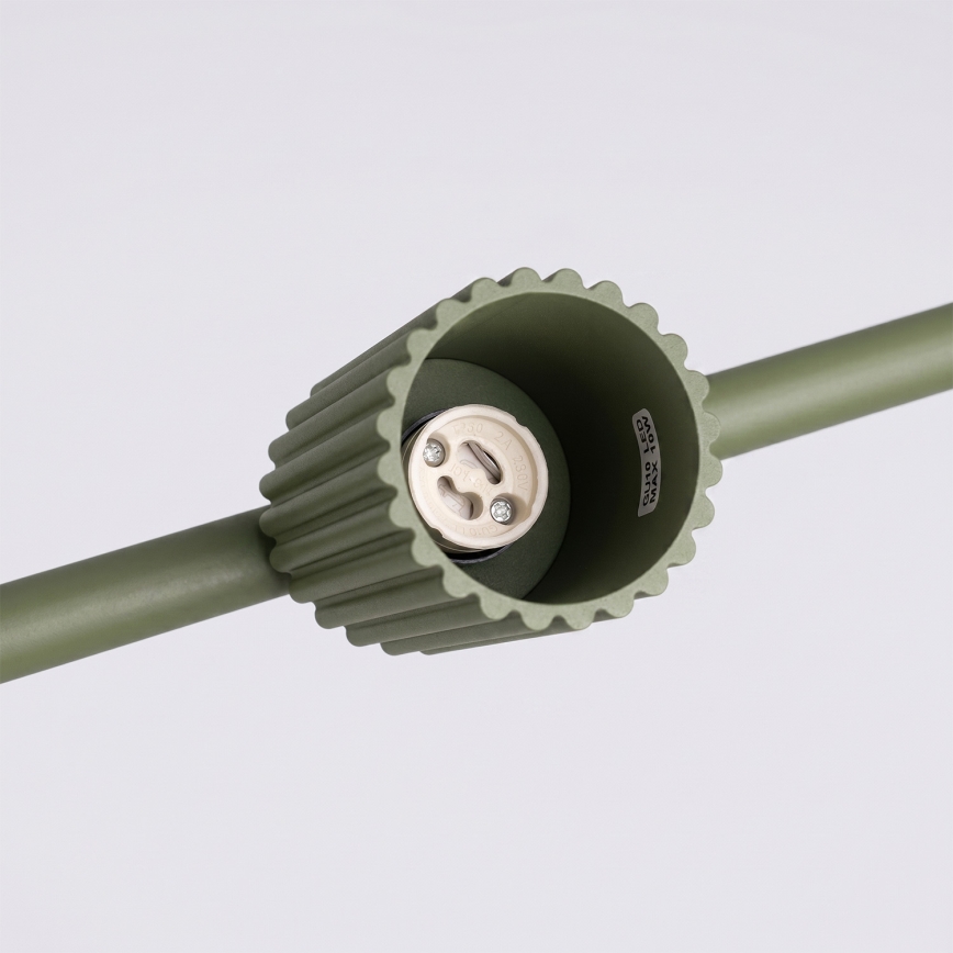 Hanglamp aan kabel KARBON 4xGU10/10W/230V groen