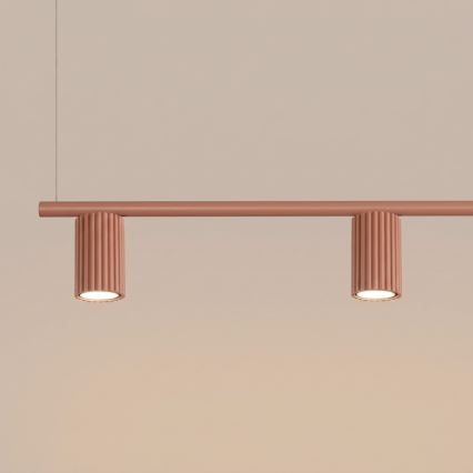 Hanglamp met kabel KARBON 4x GU10/10W/230V oranje